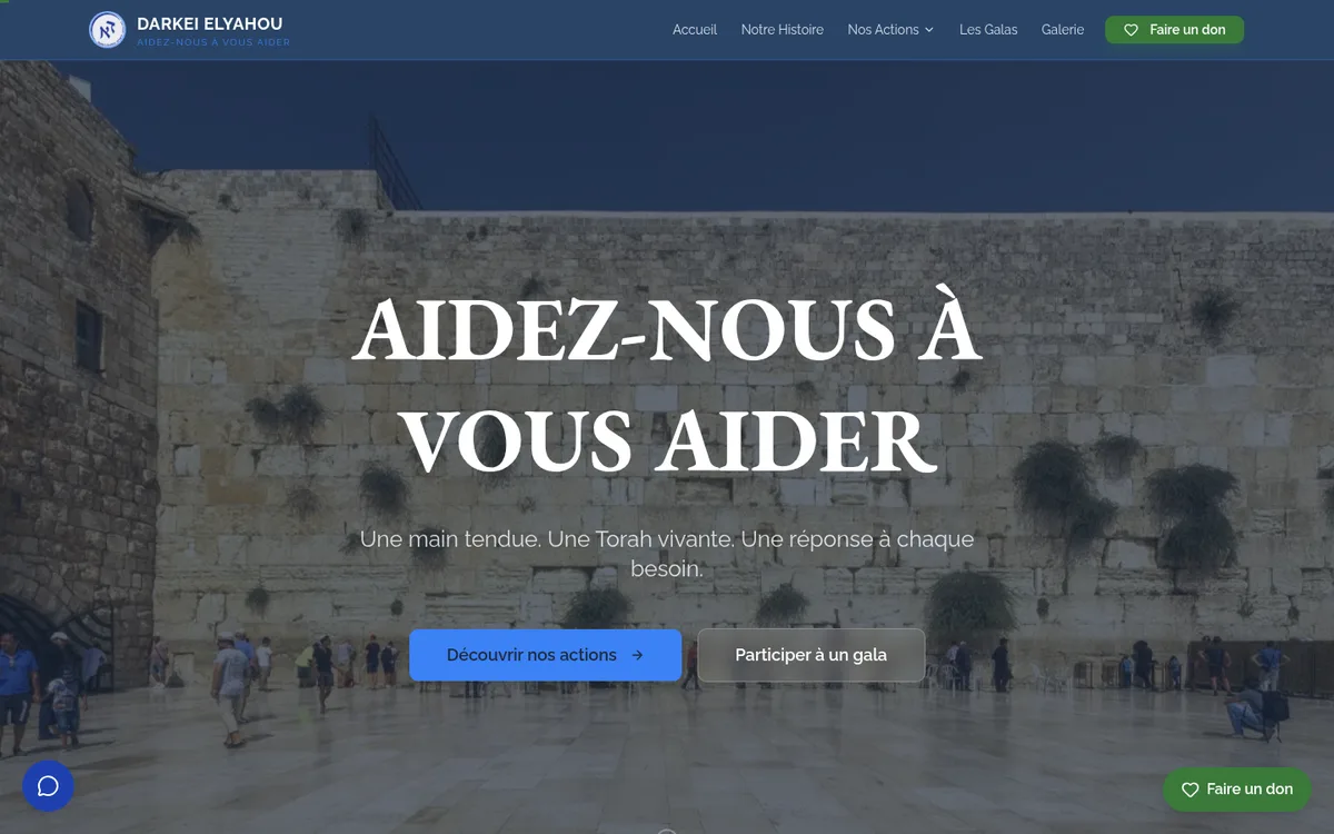 The public fundraising site — donations, actions, galas.