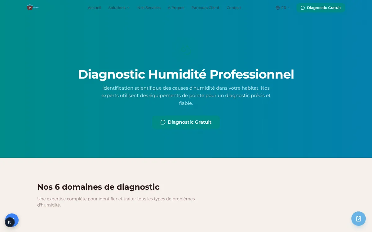 The online pre-diagnosis — questions then AI photo analysis.